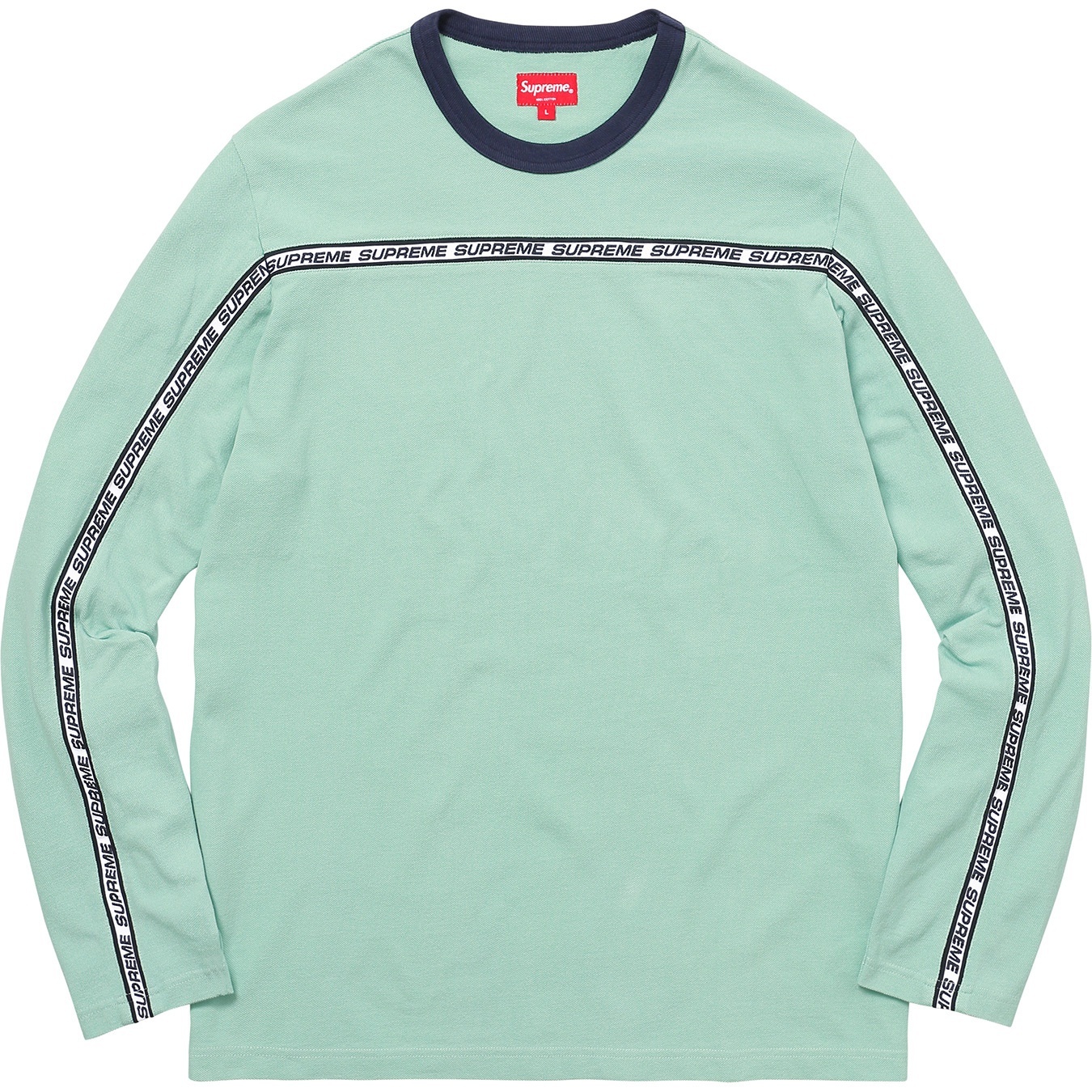 Tape Stripe L/S Pique Top view 3